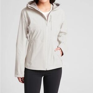 Athleta Women's Light Gray Hooded Ski Jacket